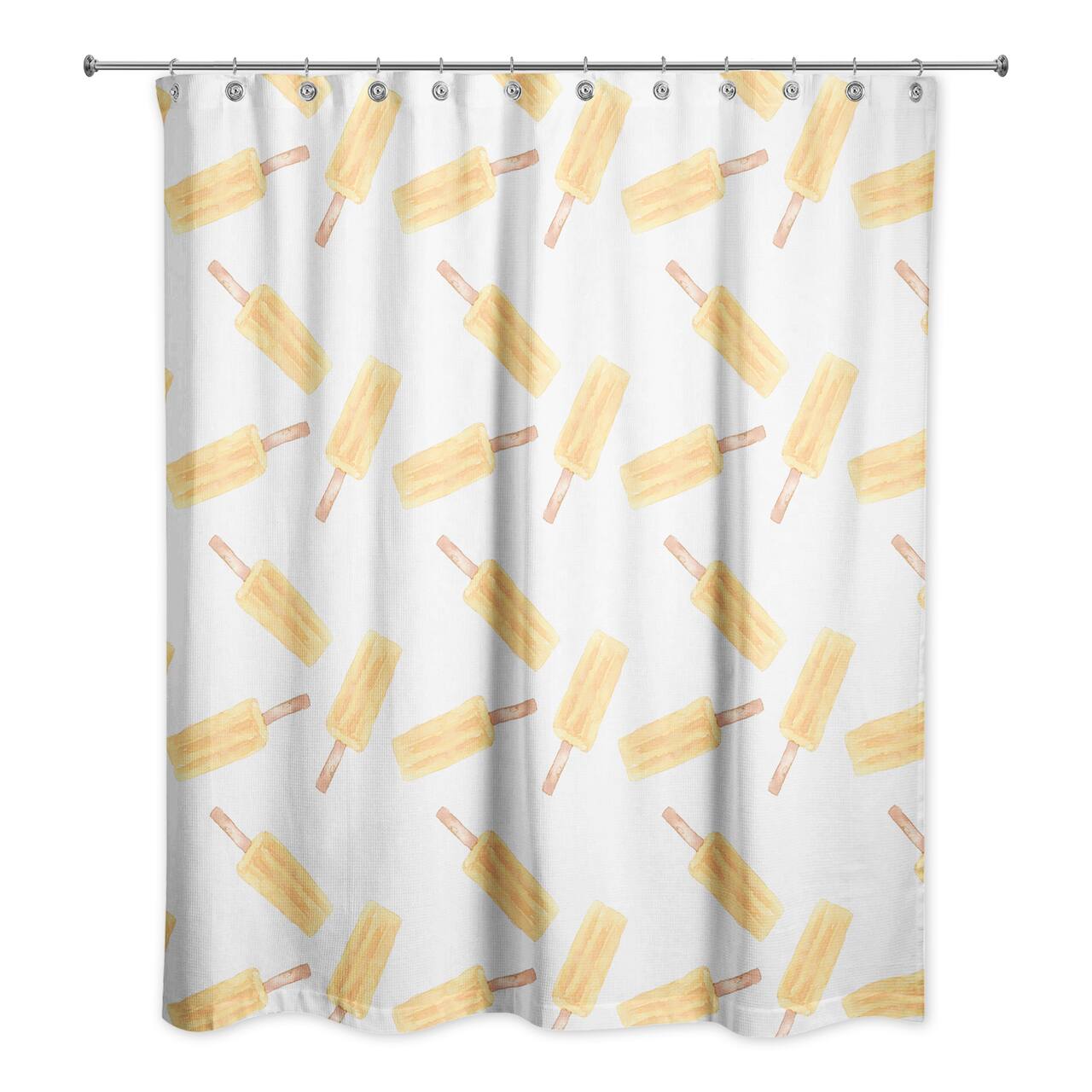 Orange Popsicle Pattern 71" x 74" Shower Curtain